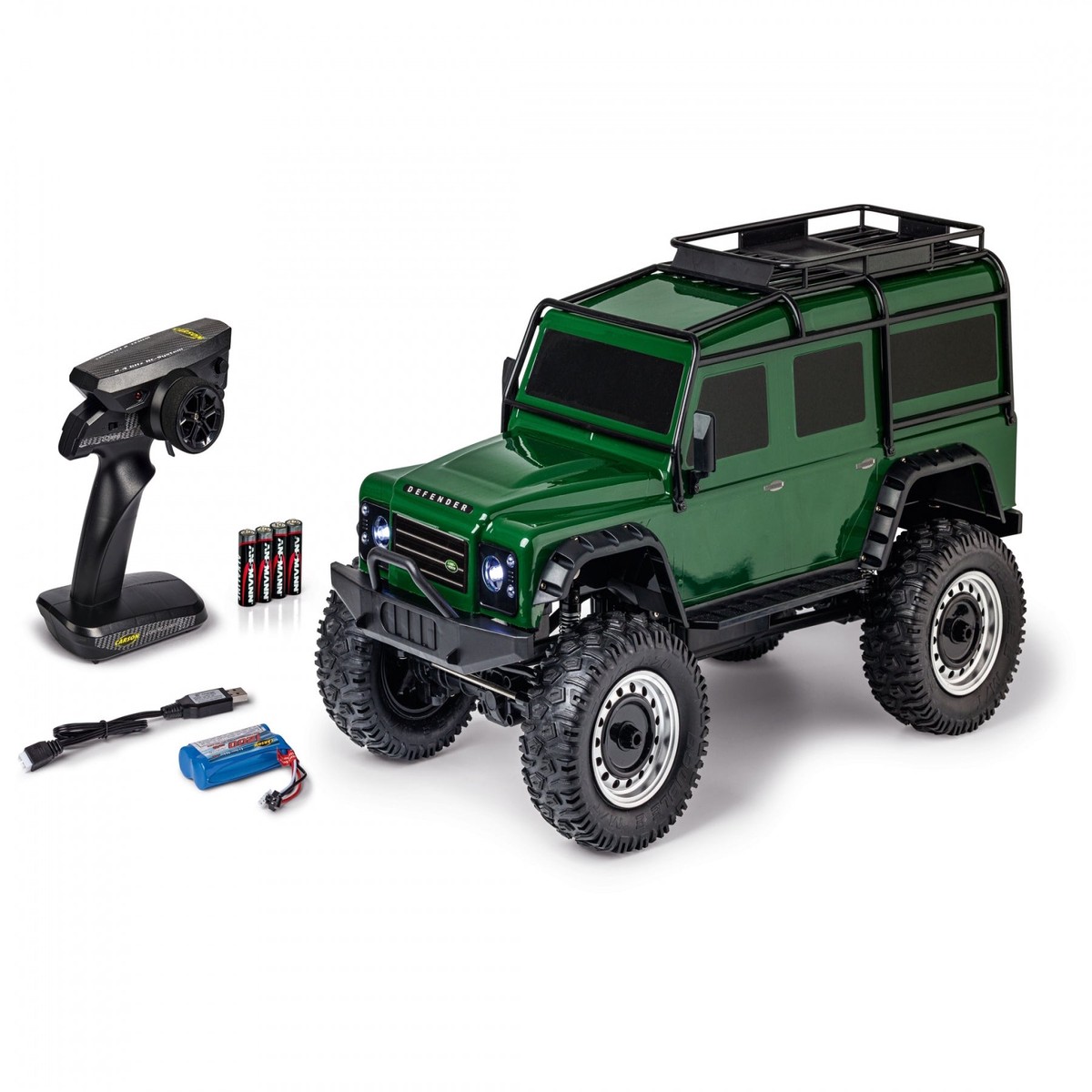 Carson RC 1:8 Land Rover Defender Green RTR RC Rock Crawler