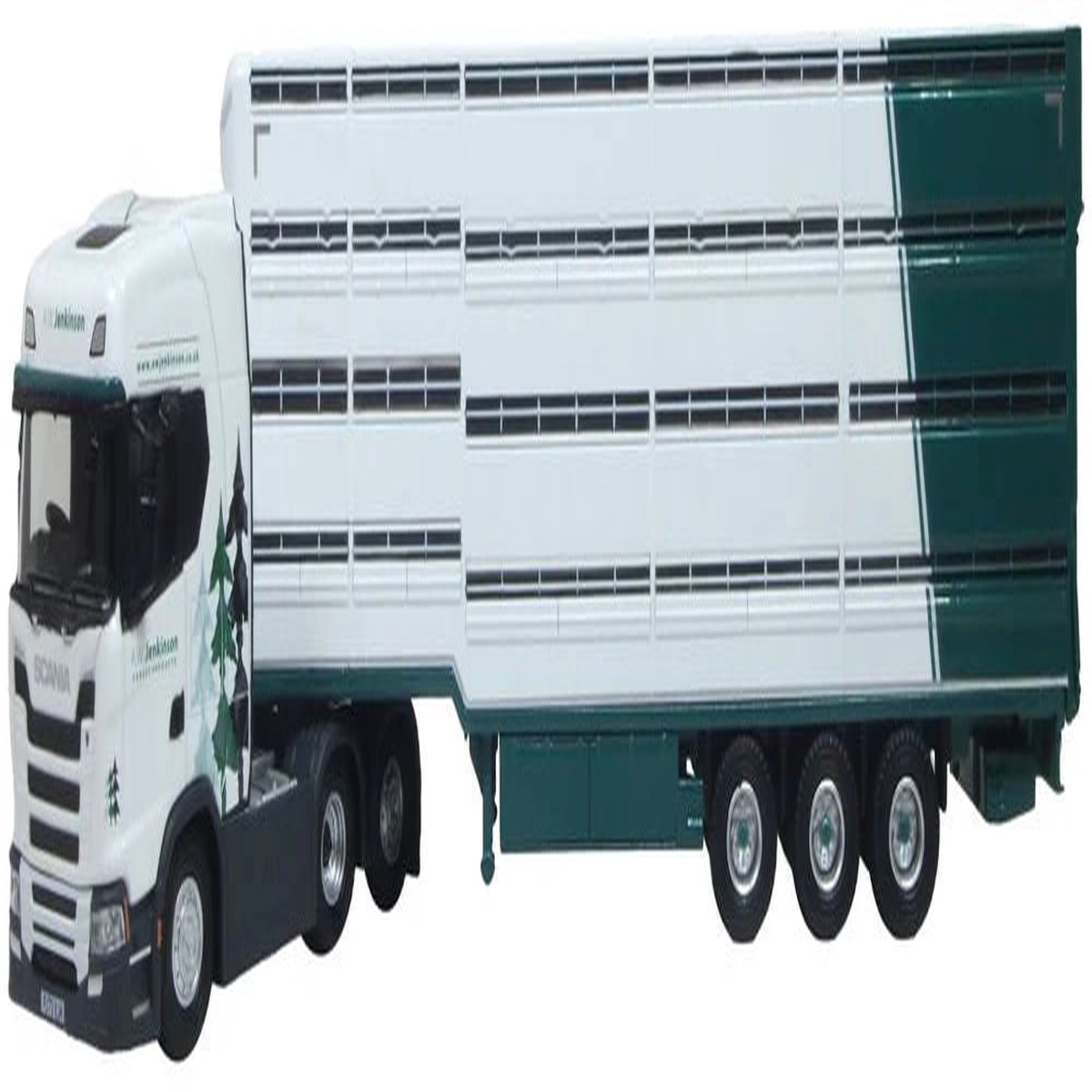 Oxford Diecast Scania S Series Livestock Trailer - A.W Jenkinson  1:76
