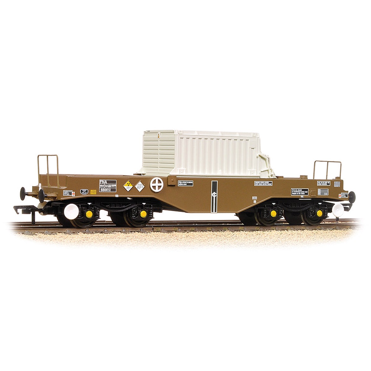 Bachmann 38-345B BR FNA Nuclear Flask Wagon Flat Floor with Flask