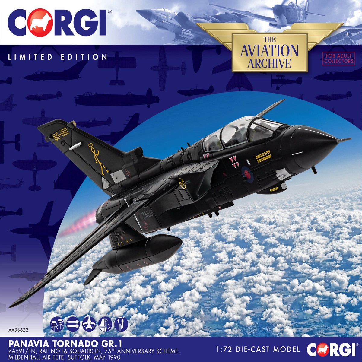 Corgi Aviation Archive AA33622 Panavia Tornado GR.1 - 75th Anniversary Scheme
