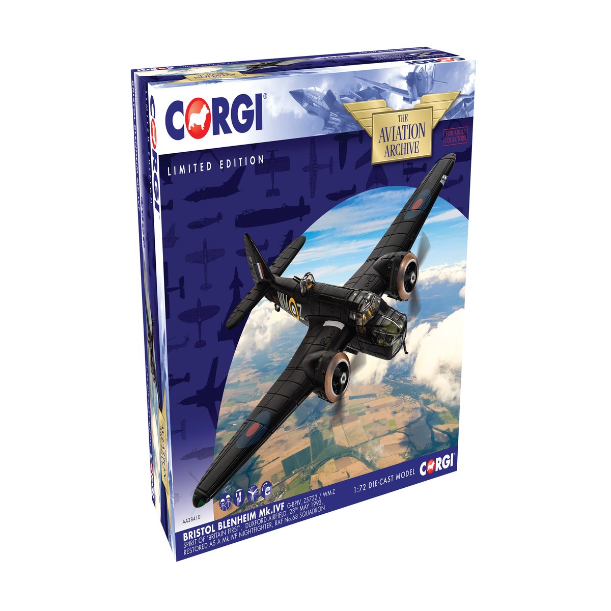 Corgi Aviation Archive AA38410 Bristol Blenheim Mk.IVF- 'Spirit of Britain First'