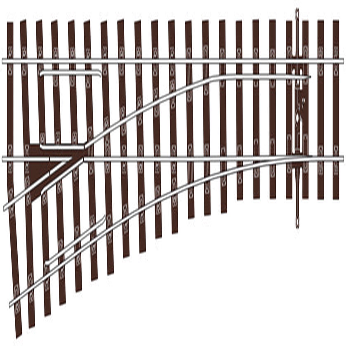 Peco Code 75 Bullhead SL-U1196 Turnout, Medium Radius, Left Hand