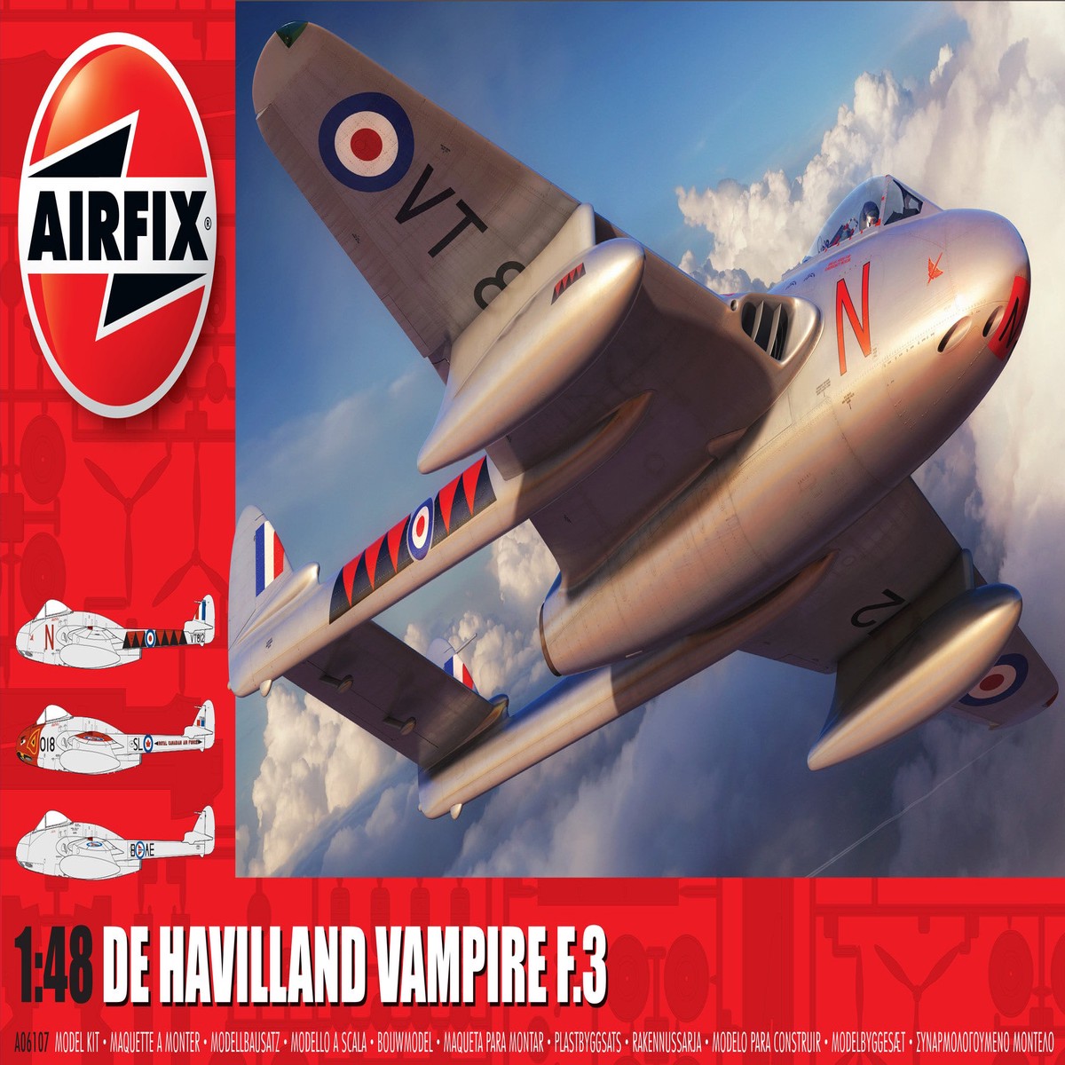 Airfix 1/48th A06107 de Havilland Vampire F.3 (To Be Discontinued)