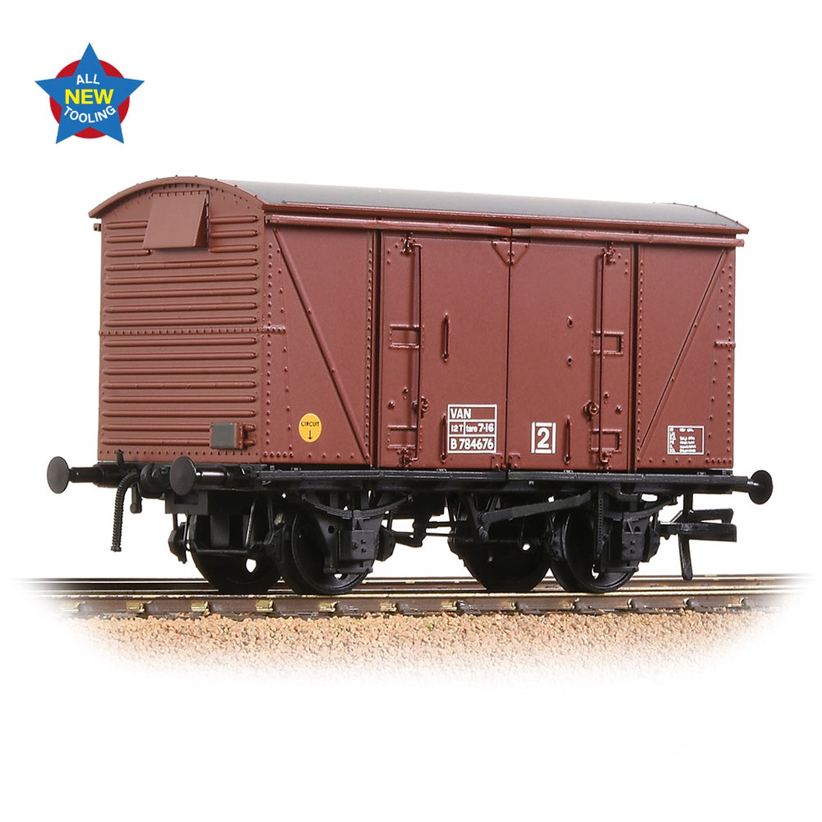 Bachmann BR 12T 'Vanwide' Ventilated Van BR Bauxite (Late) (VAN)