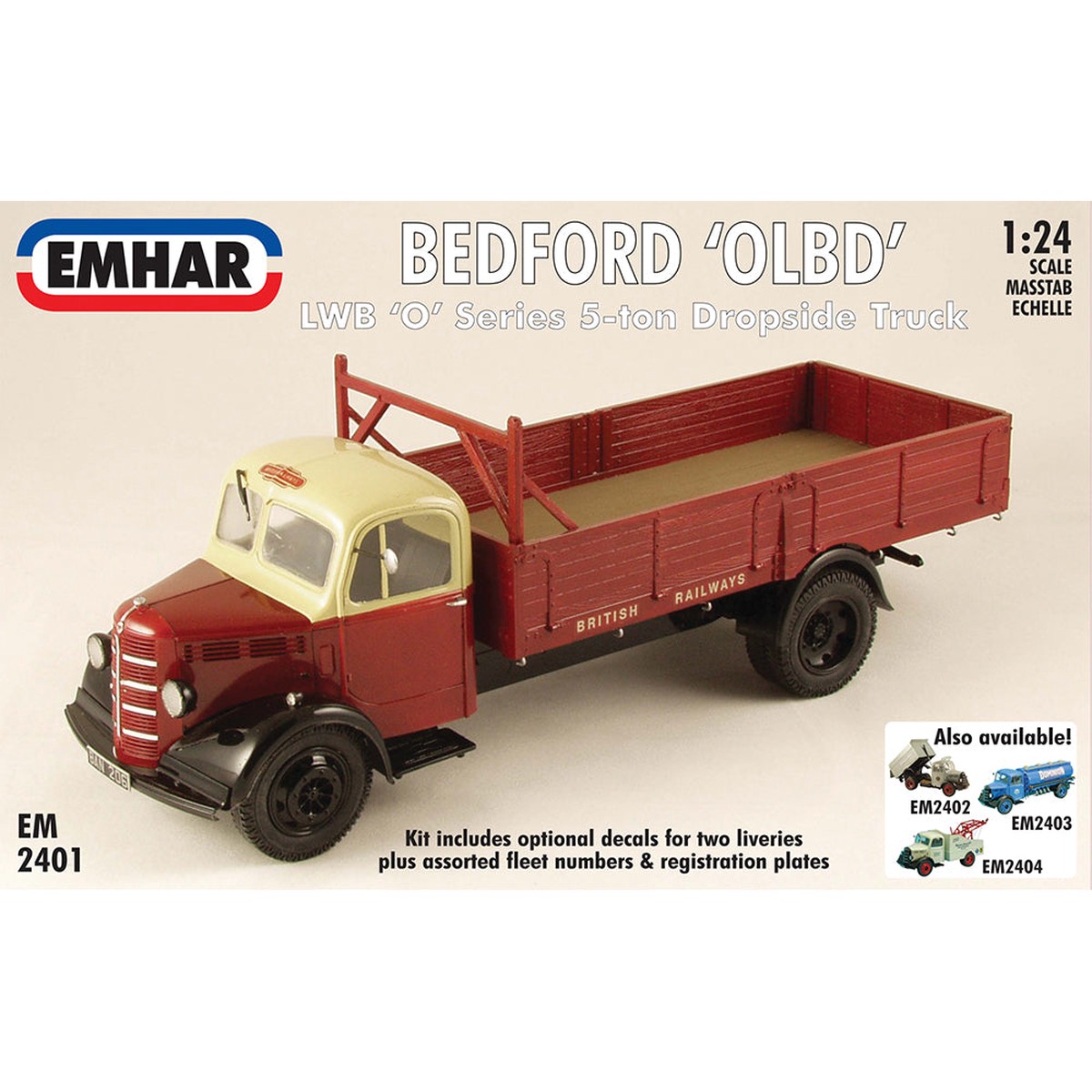 Emhar Bedford O Series LWB Dropside Truck 1/24 Scale