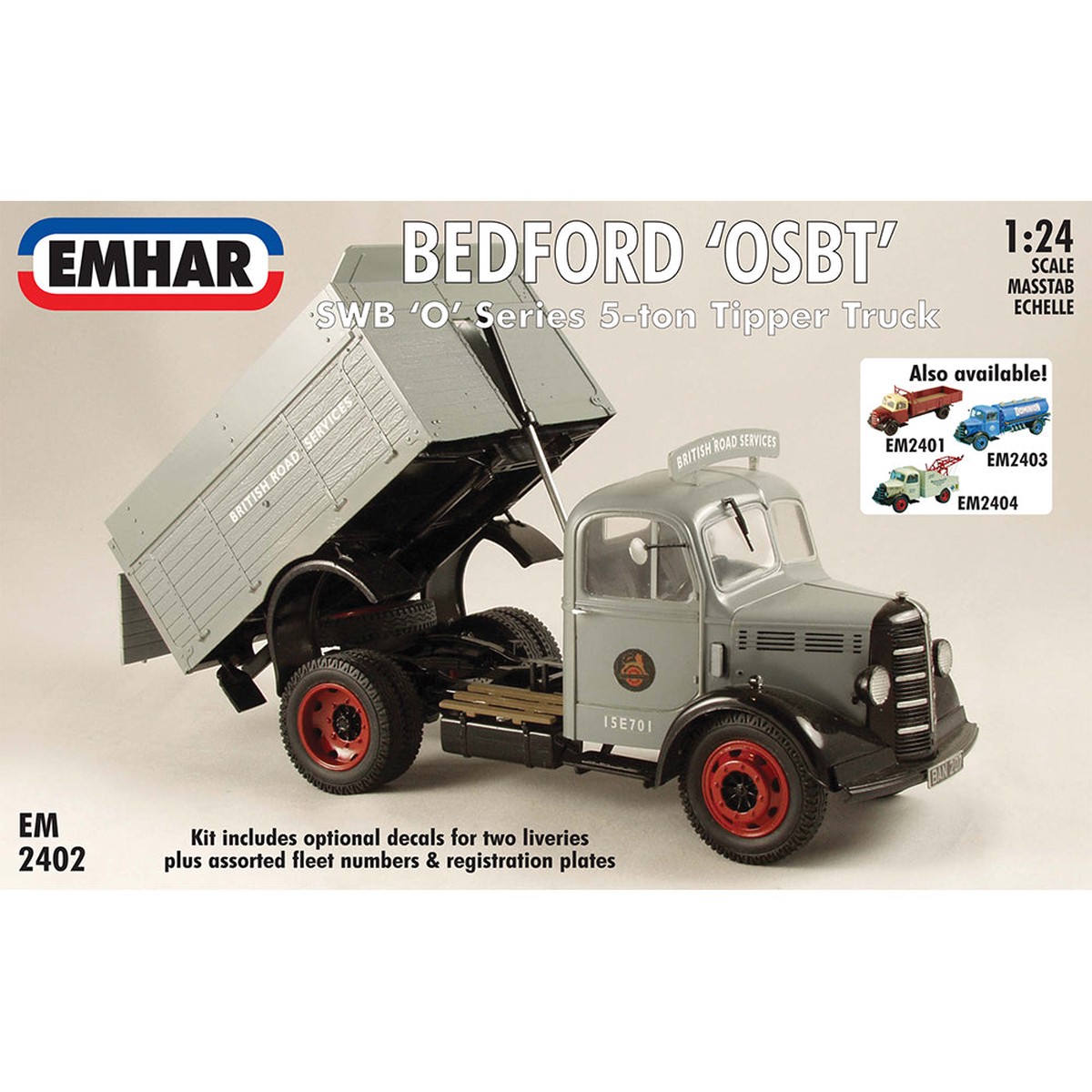 Emhar Bedford O Series SWB Tipper Truck 1/24 Scale