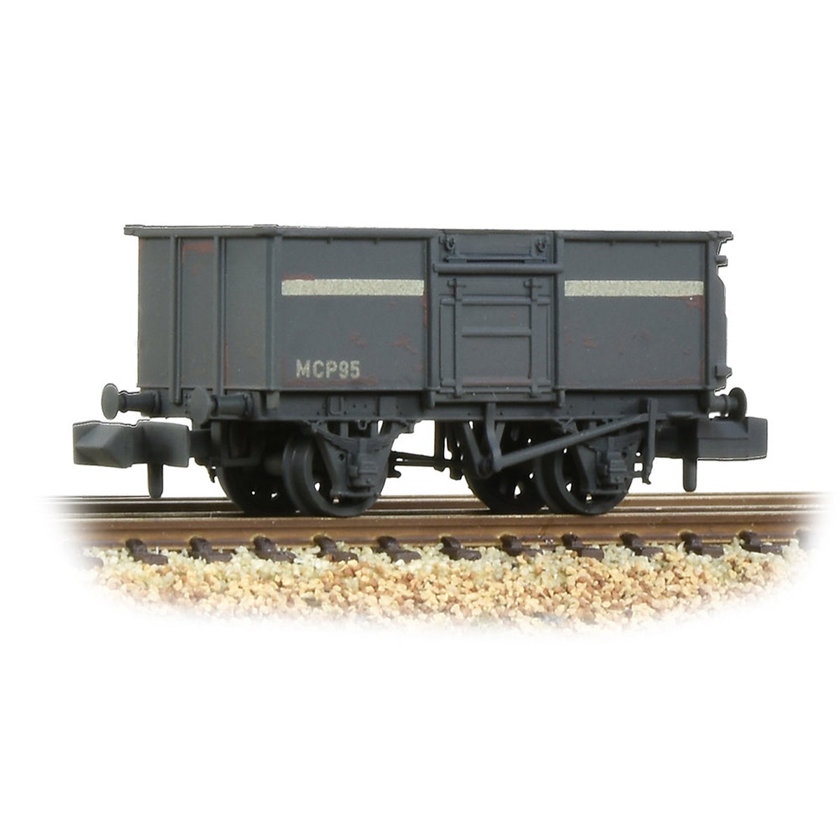 Graham Farish 377-256 BR 16T Steel Mineral Wagon with Top Flap Doors NCB Grey [W]