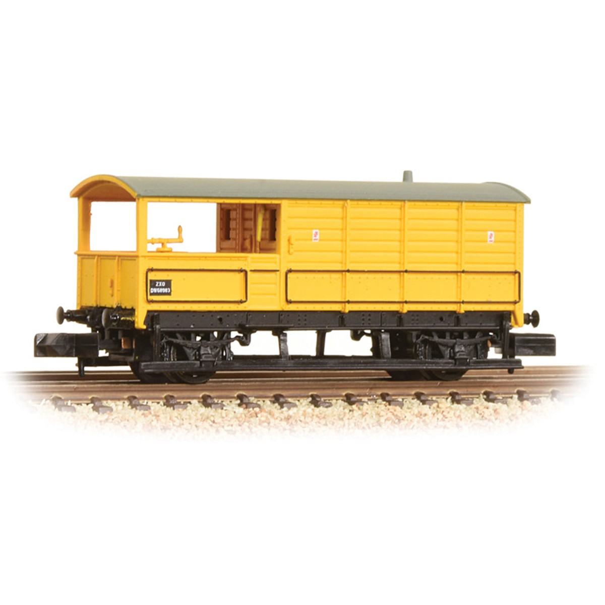 Graham Farish 377-379 GWR 20T 'Toad' Brake Van BR Departmental Yellow