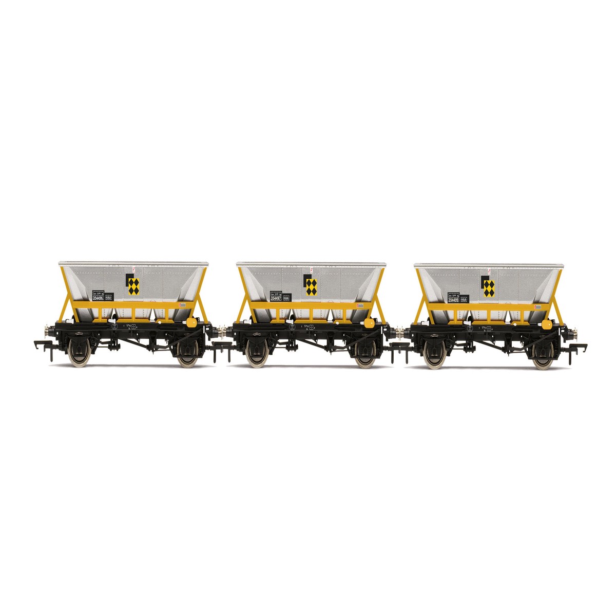 Hornby R60065 HAA Hopper Wagons, Three Pack, BR Coal Sector