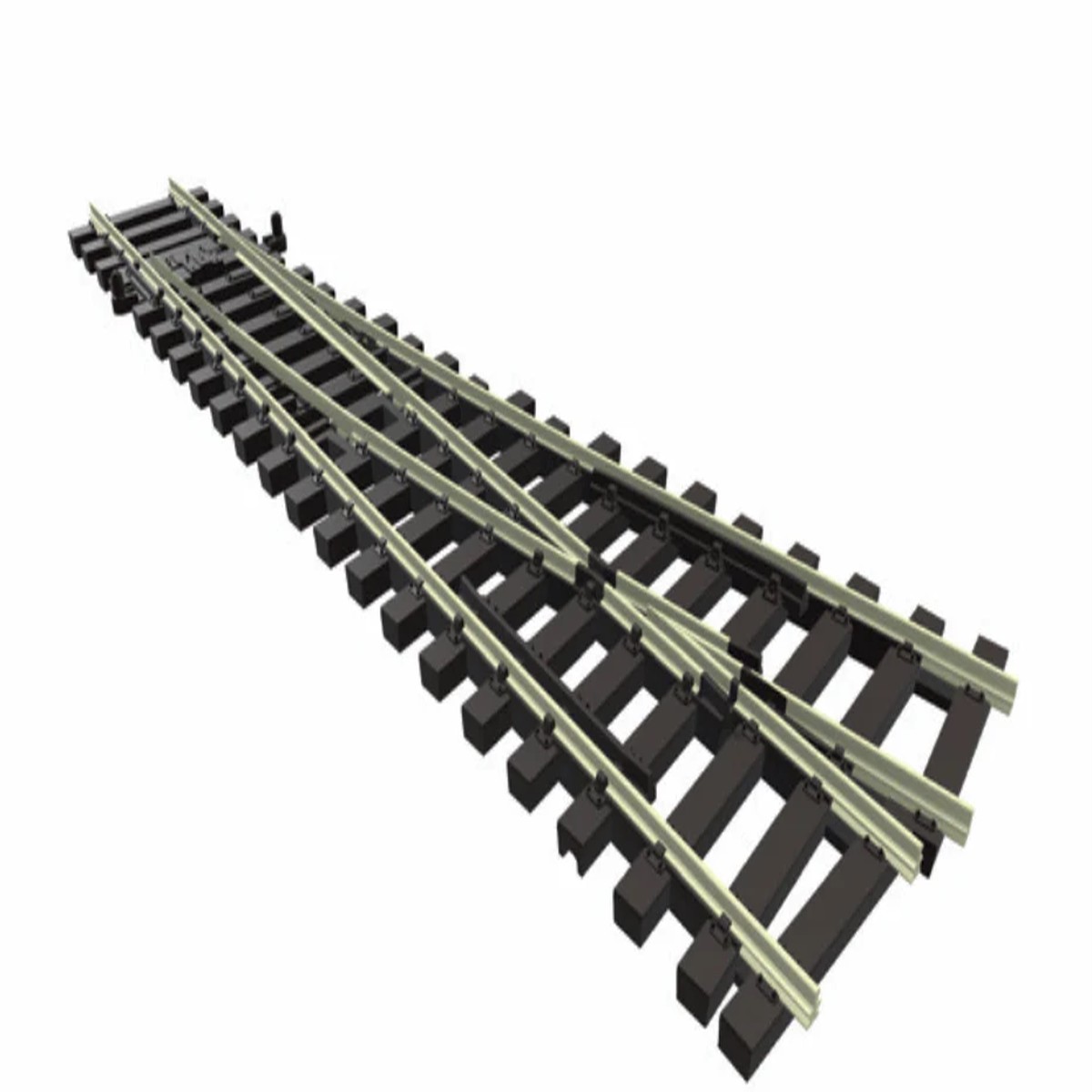 Peco SL-U1296 TT Gauge Code 55 Turnout, Medium Radius, Left Hand, Unifrog