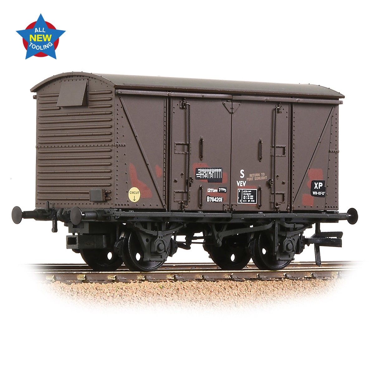 Bachmann BR 12T 'Vanwide' Ventilated Van BR Bauxite (TOPS) [W]