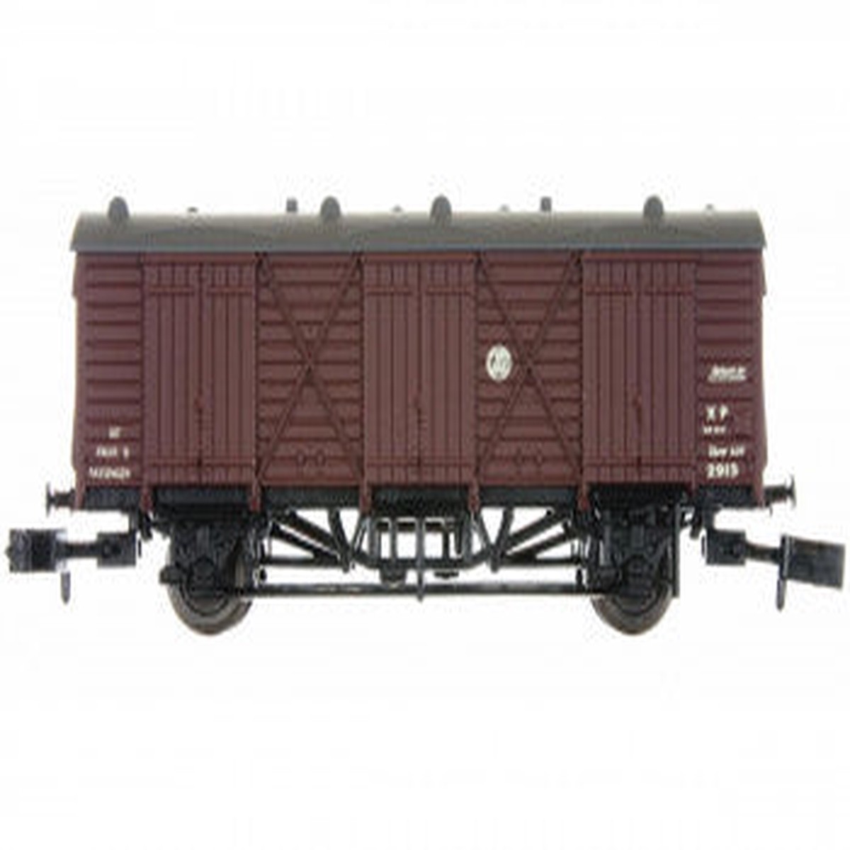 Dapol N Gauge Fruit D Van GWR Brown Shirtbutton Crest 2913