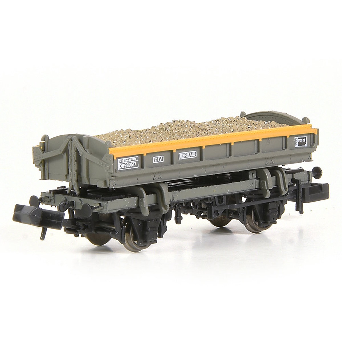 EFE Rail 14T 'Mermaid' Side Tipping Ballast Wagon BR Engineers Grey & Yellow