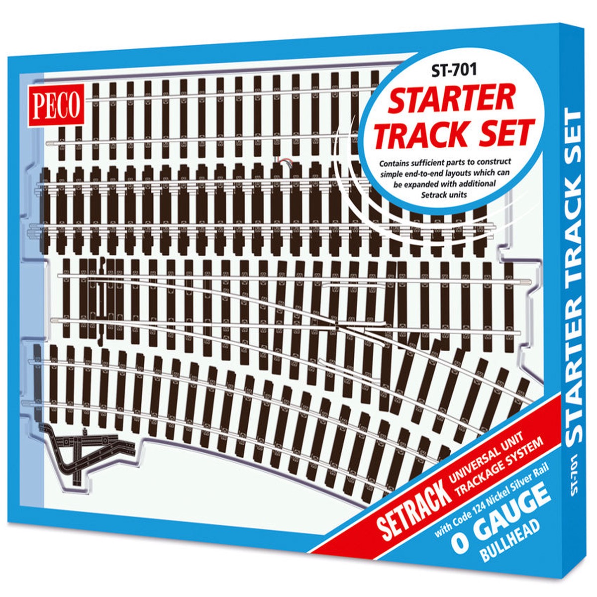 Peco O Gauge Bullhead Code 124 Starter Track Set