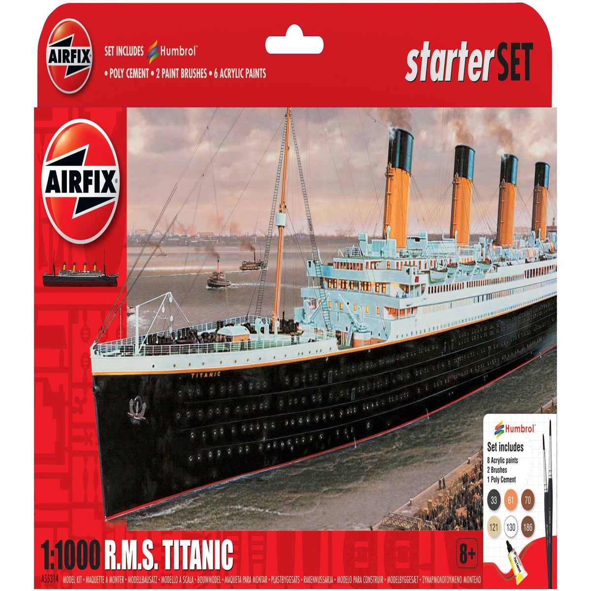 Airfix 1:1000 R.M.S Titanic Starter Set With paints
