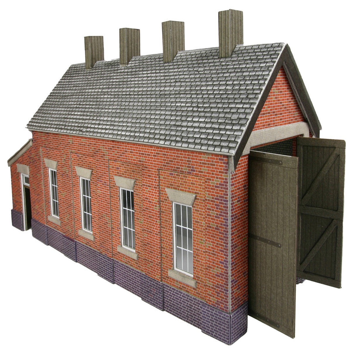 Metcalfe 00 Gauge PO331 Red Brick Single Track Engine Shed