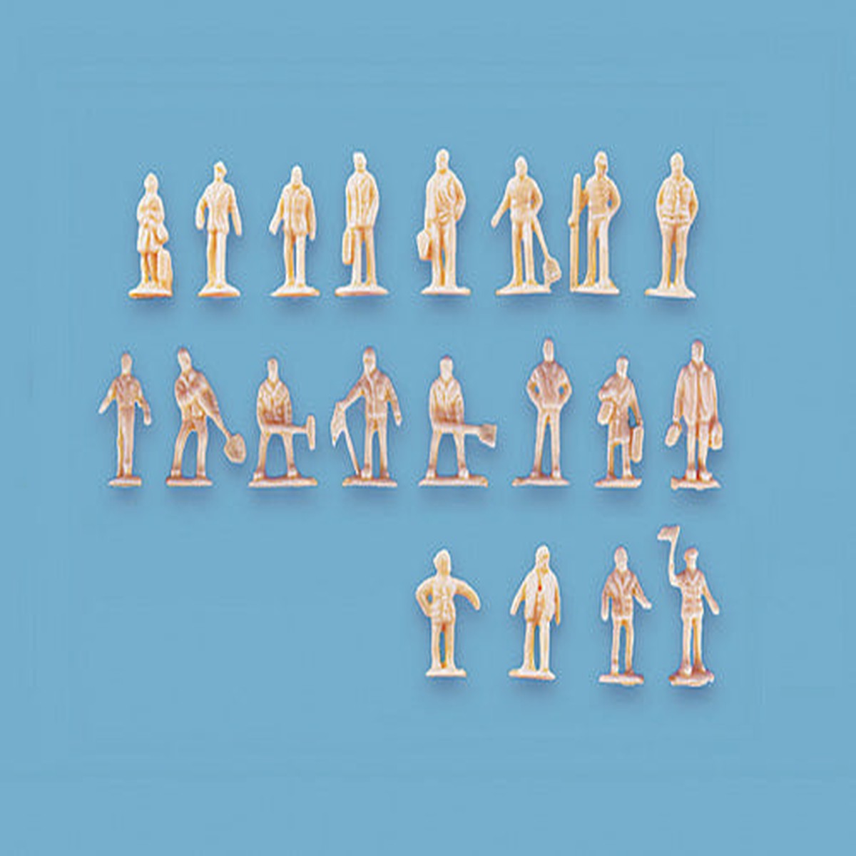 Modelscene N Gauge Assorted Unpainted Figures Set A