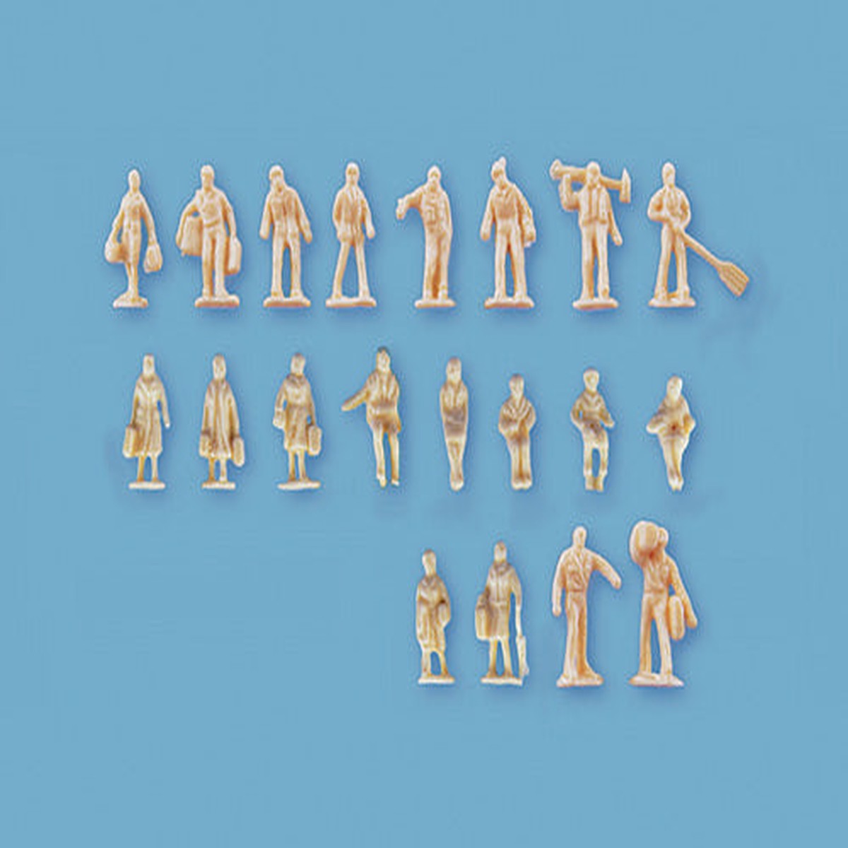 Modelscene N Gauge Assorted Unpainted Figures Set B
