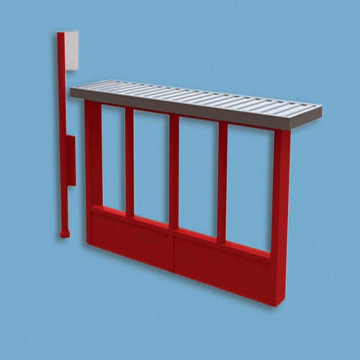 Modelscene N Gauge Bus Stops and Signs