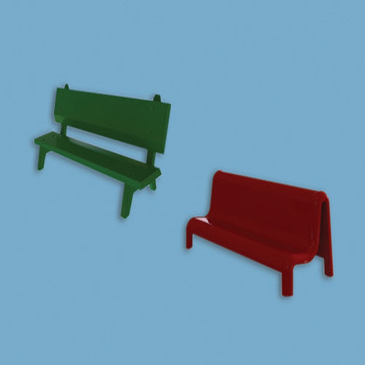Modelscene N Gauge Platform Seats