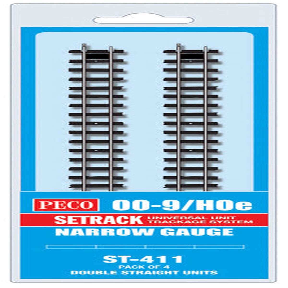 Peco ST-411 Setrack 009 Double Straight