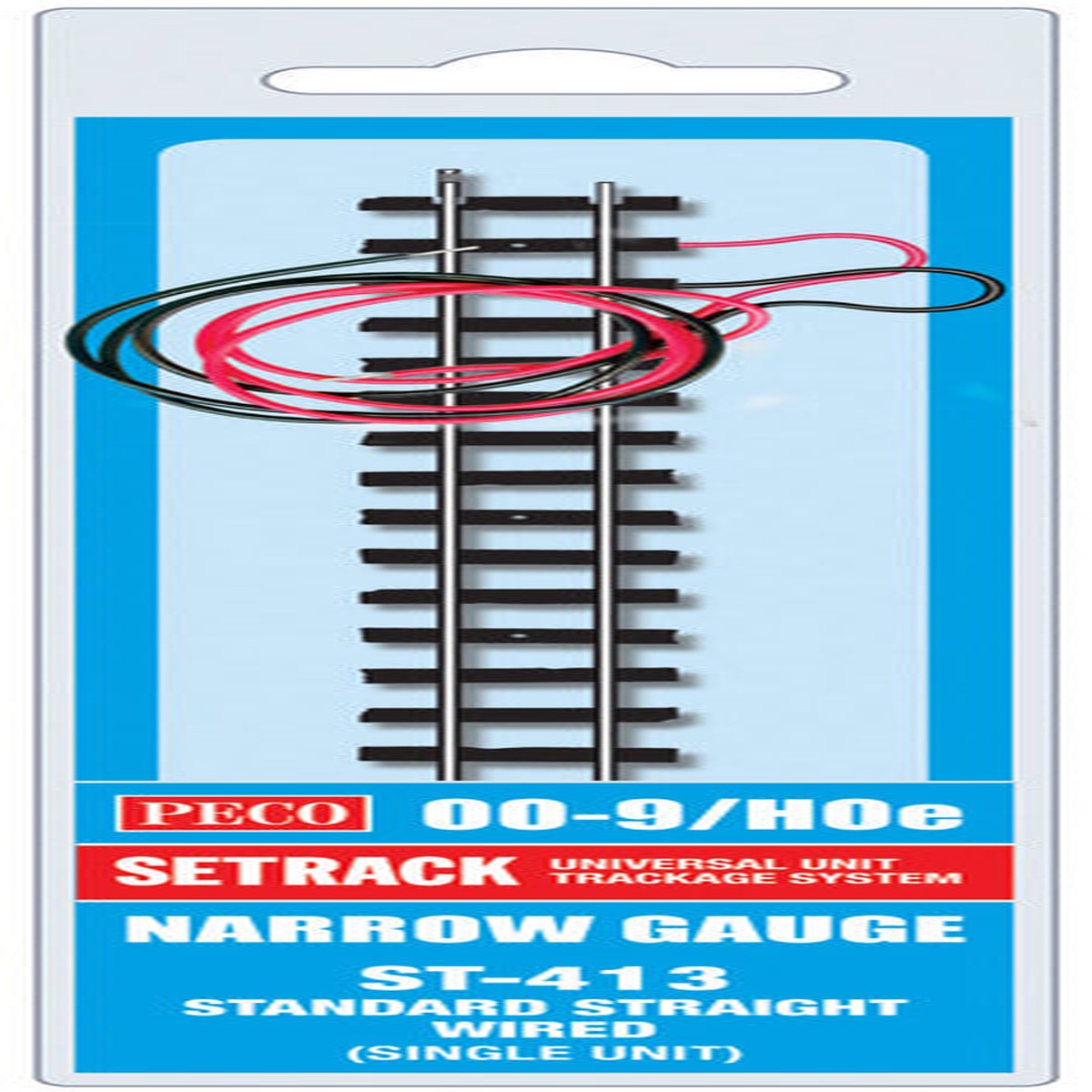 Peco ST-413 Setrack 009 Wired Double Straight