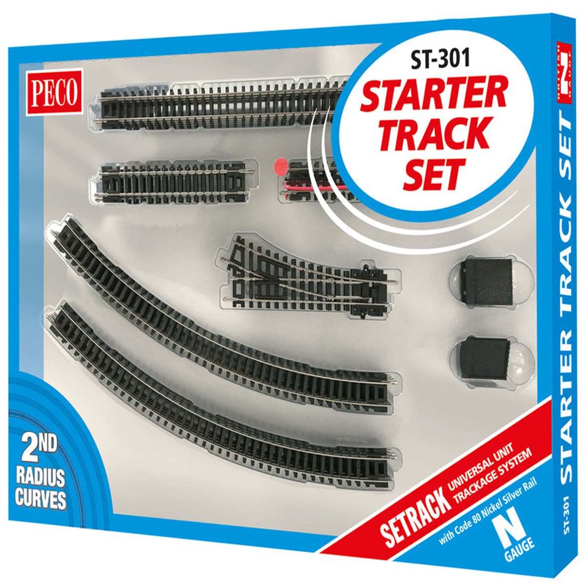 Peco ST301 Starter Track Set 2nd Radius - Code 80