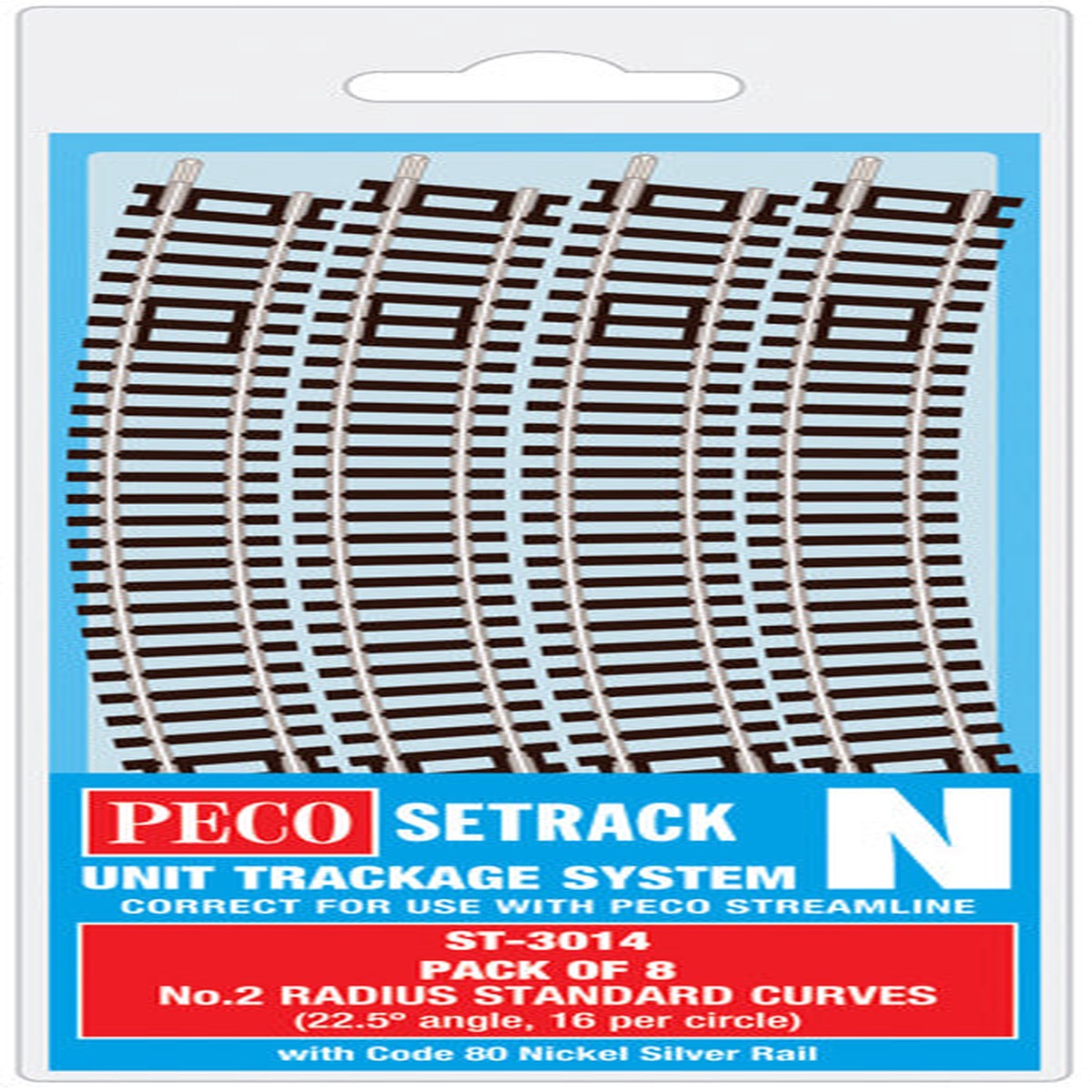 Peco ST3014 NO 2 Radius Standard Curve Pack - Code 80