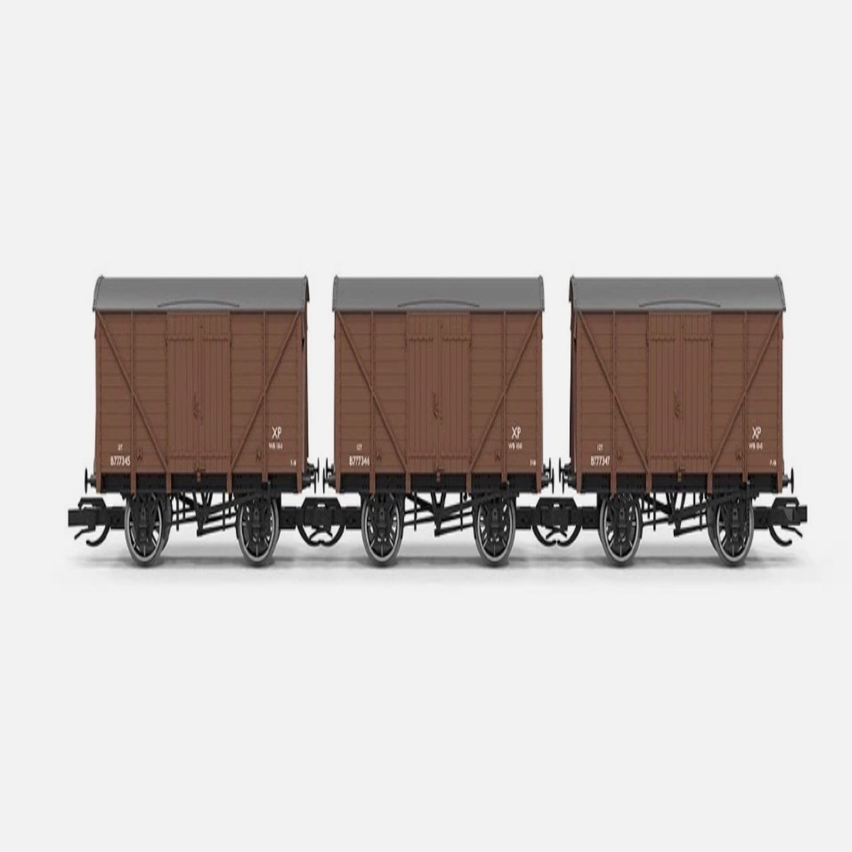 Hornby TT:120  BR 12t Vent Van - Triple Pack TT6044