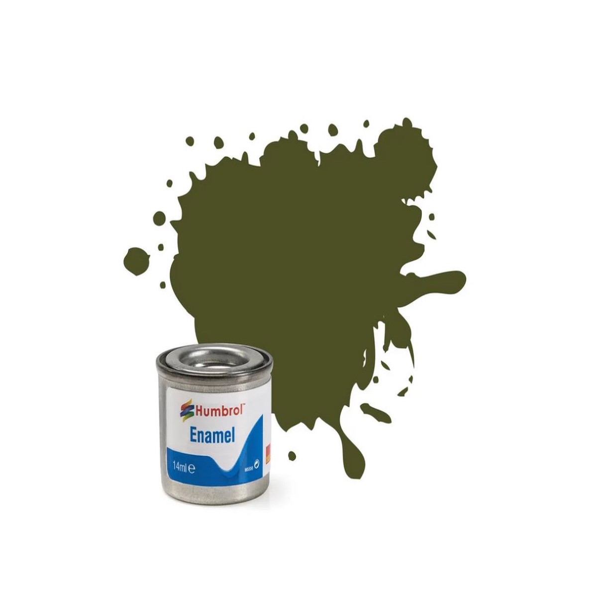 Humbrol 155 - Matt Olive Drab Enamel Paint 14ml