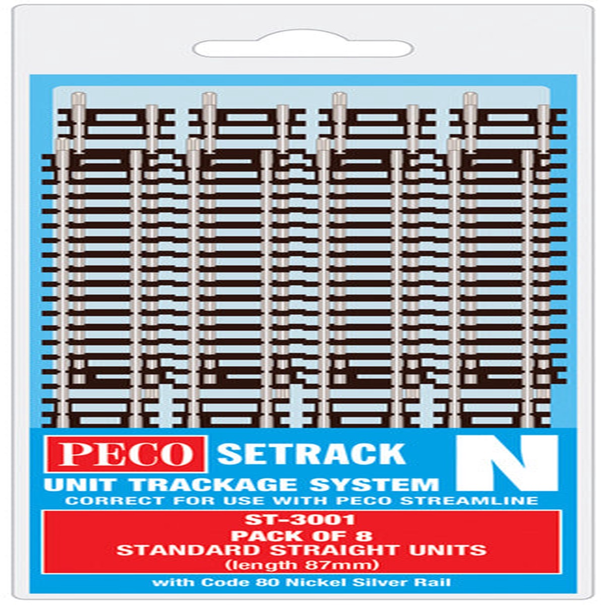 Peco ST-3001 Standard Straight Pack - Code 80