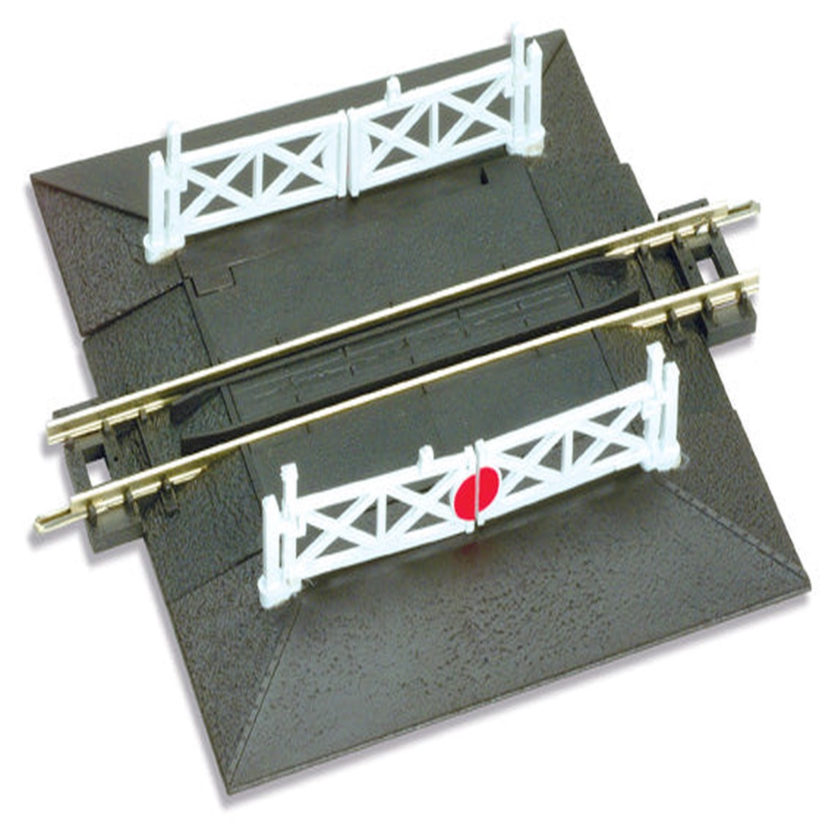 Peco ST20 Straight Level Crossing, Complete with 2 Ramps & 4 Gates - Code 80