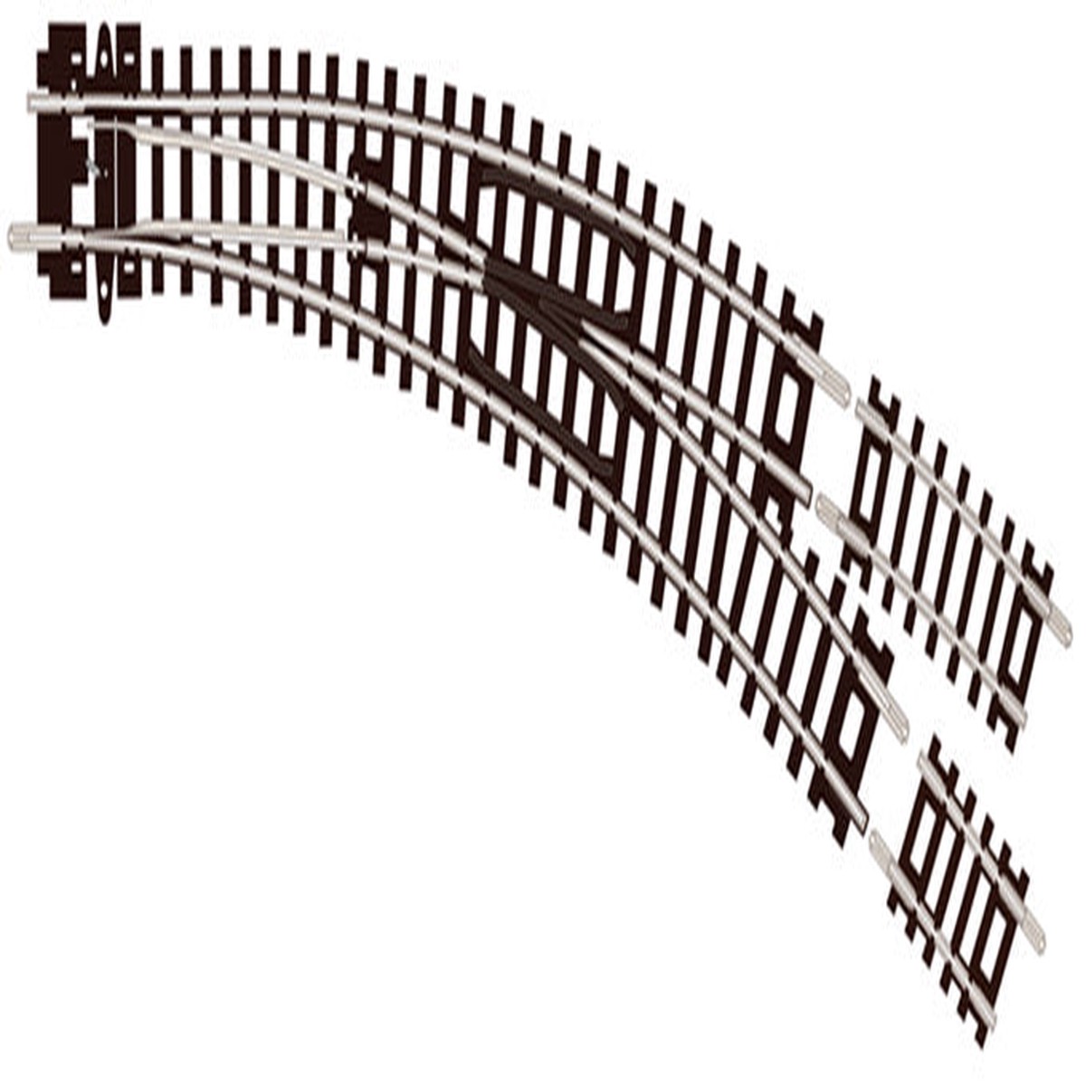 Peco ST44 Setrack Curved Turnout Right Hand - Code 80
