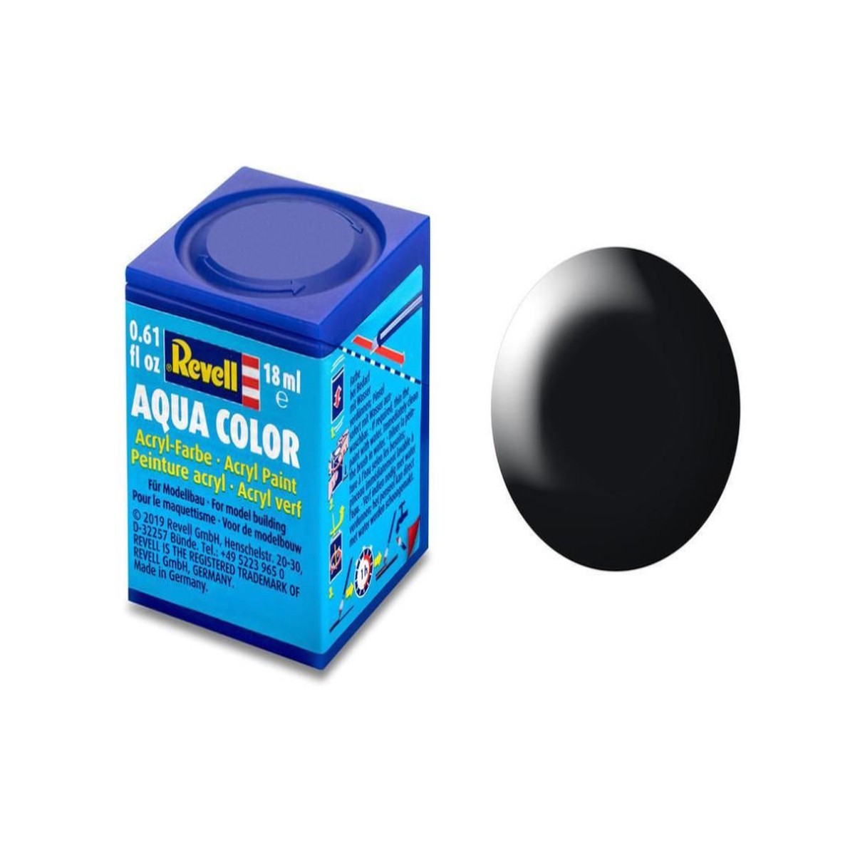 Revell Acrylic Paint - Black Silk 18ml Tintlet