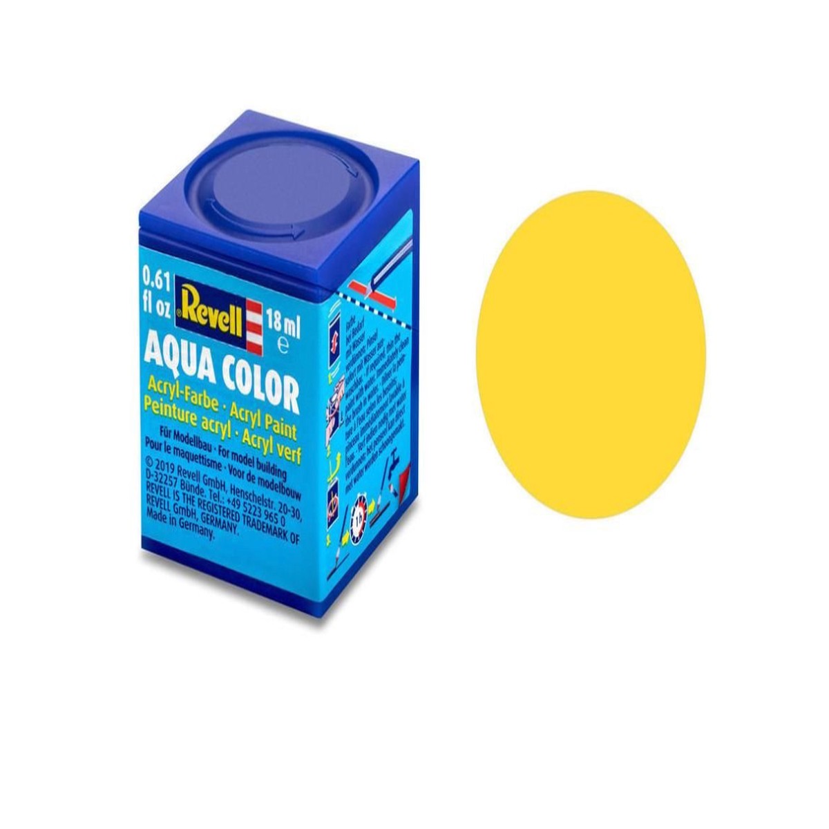 Revell Acrylic Paint - Matt Yellow 18ml Tintlet