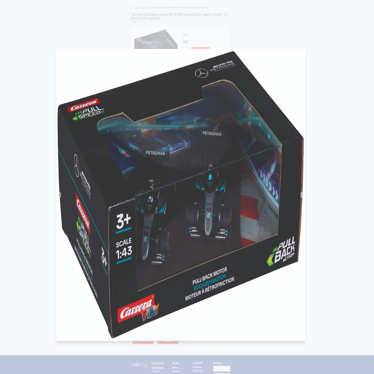 Carrera Pull Speed Mercedes Formula 1 Twin Pack