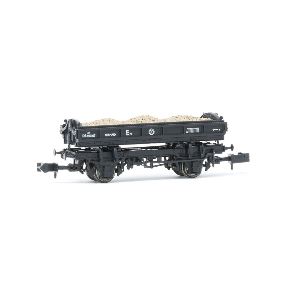 EFE Rail 14T 'Mermaid' Side Tipping Ballast Wagon BR Departmental Black
