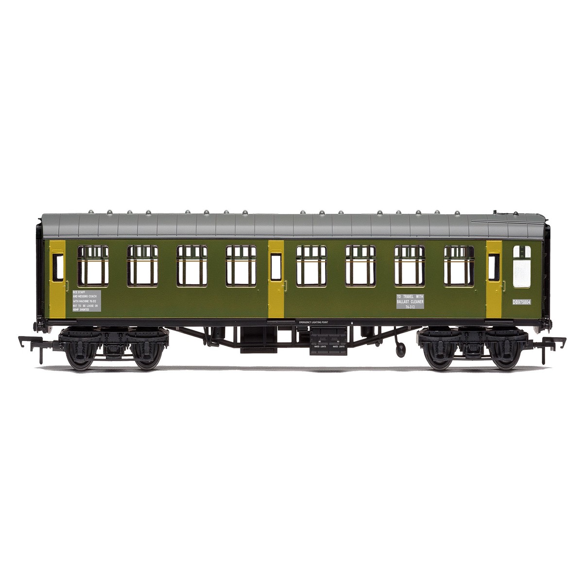 Hornby R40008 BR Dept (Mk1 SK) Ballast Cleaner Staff Train Coach DB975804