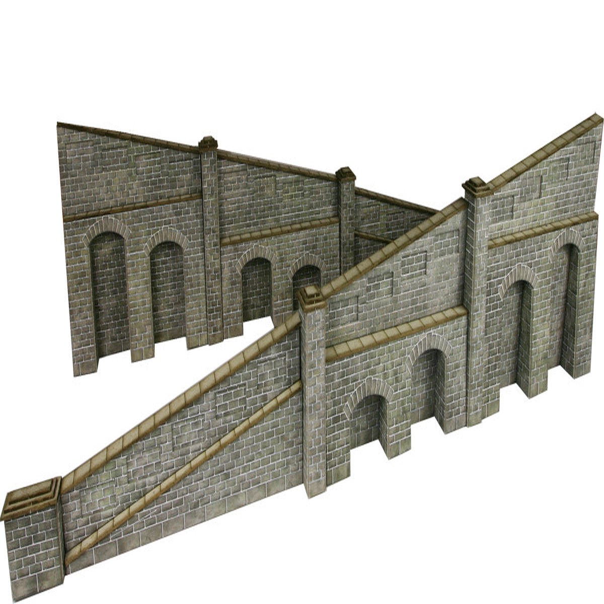 Metcalfe 00 Gauge PO249 Tapered Retaining Wall In Stone