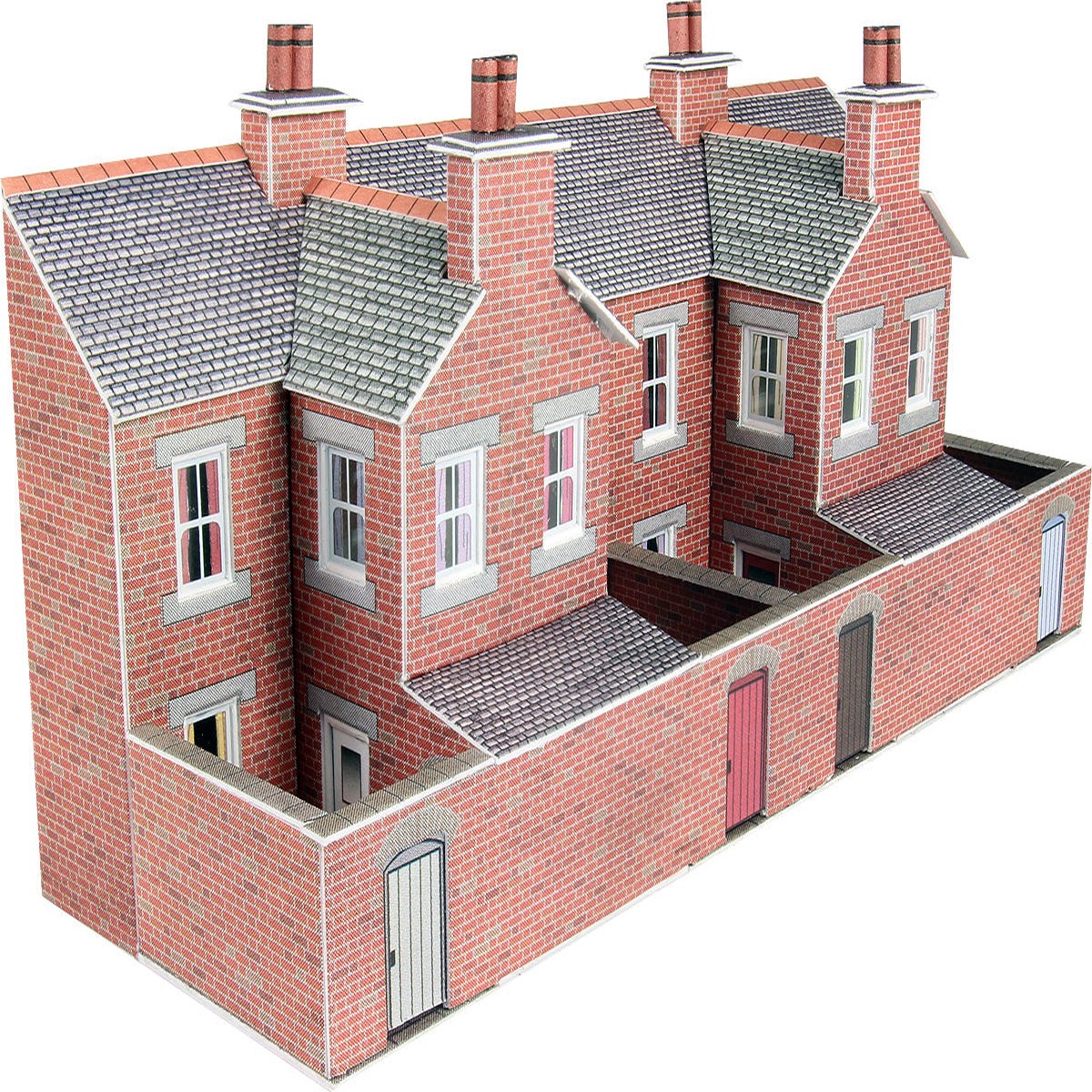 Metcalfe N Gauge PN176 Low Relief Red Brick Terraced House Backs