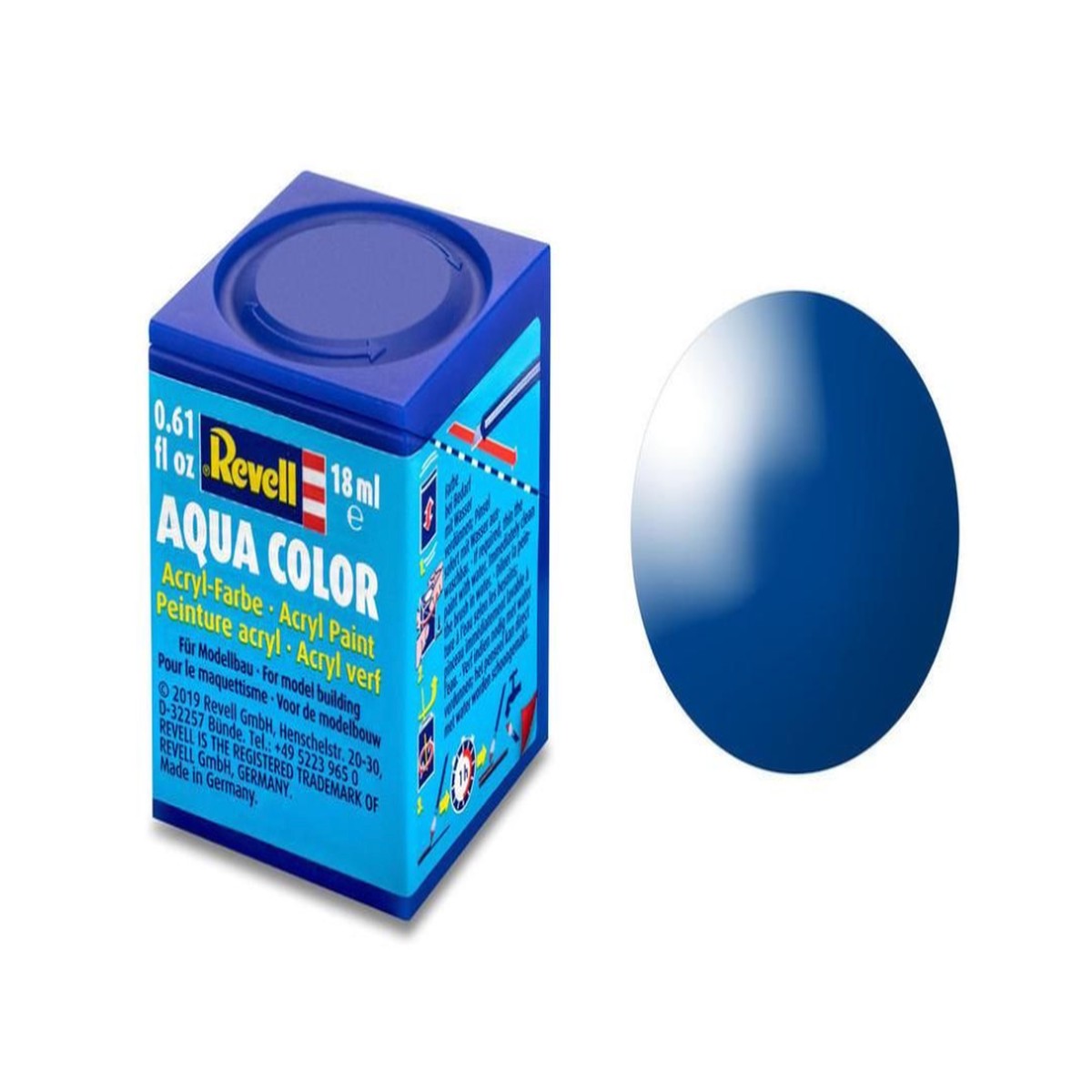 Revell Acrylic Paint - Gloss Blue 18ml Tintlet