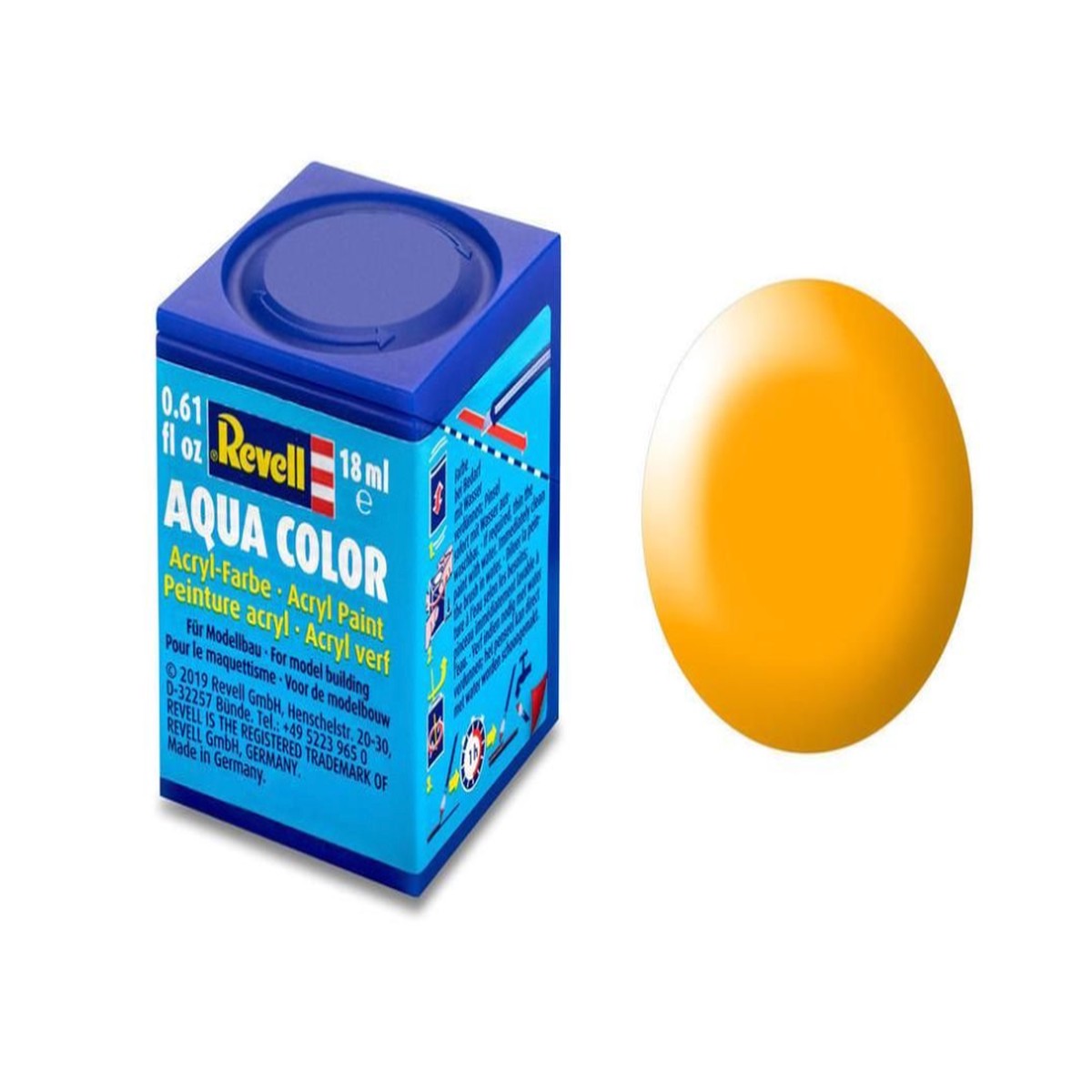 Revell Acrylic Paint - Lufthansa Yellow Silk 18ml Tintlet