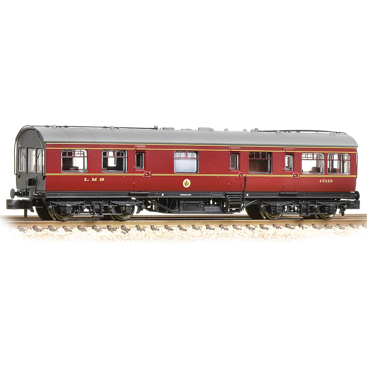 Graham Farish 374-875 LMS 50ft Inspection Saloon LMS Crimson Lake