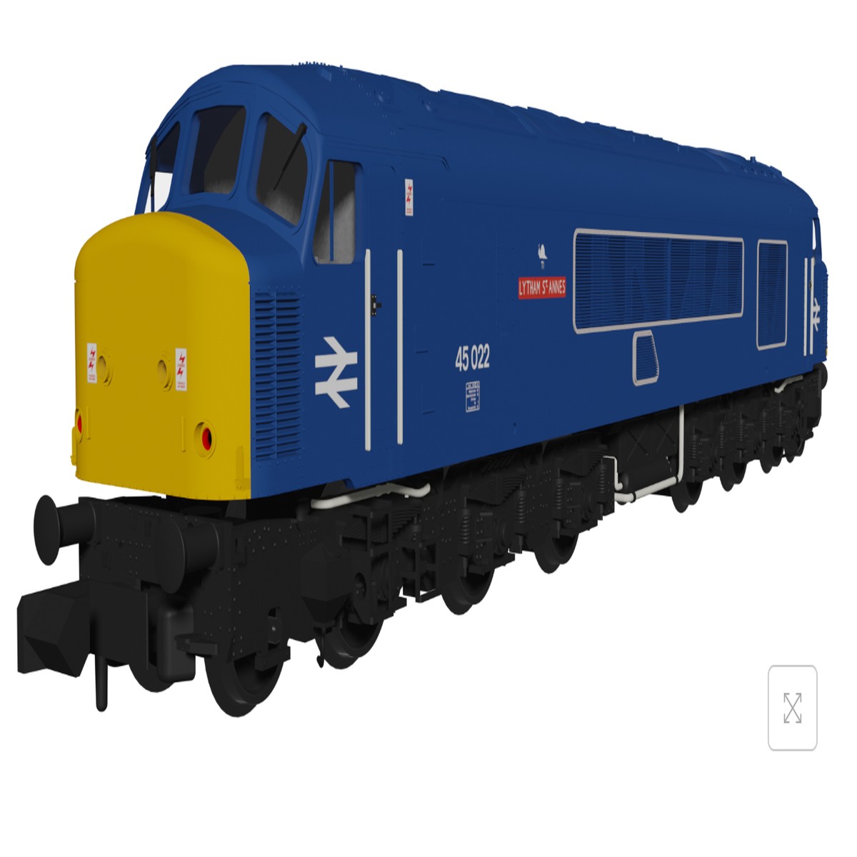 Rapido Trains N Gauge Class 45 45022 "Lytham St.Anns" BR Blue with sealed beam headlights (DCC Ready)