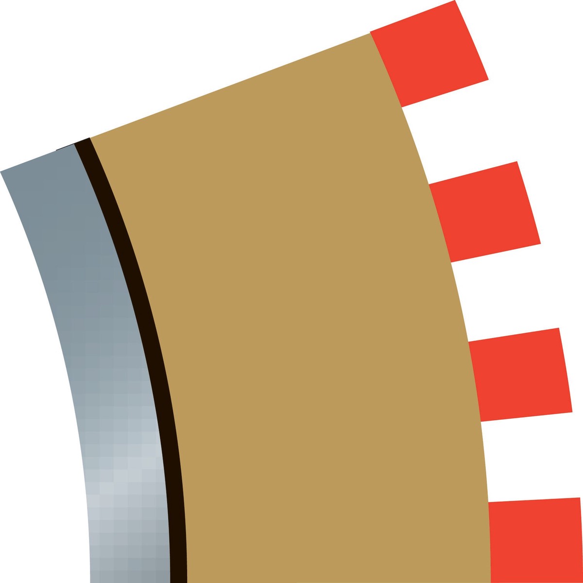 Scalextric Radius 2 Curve Inner Borders 22.5 x 4