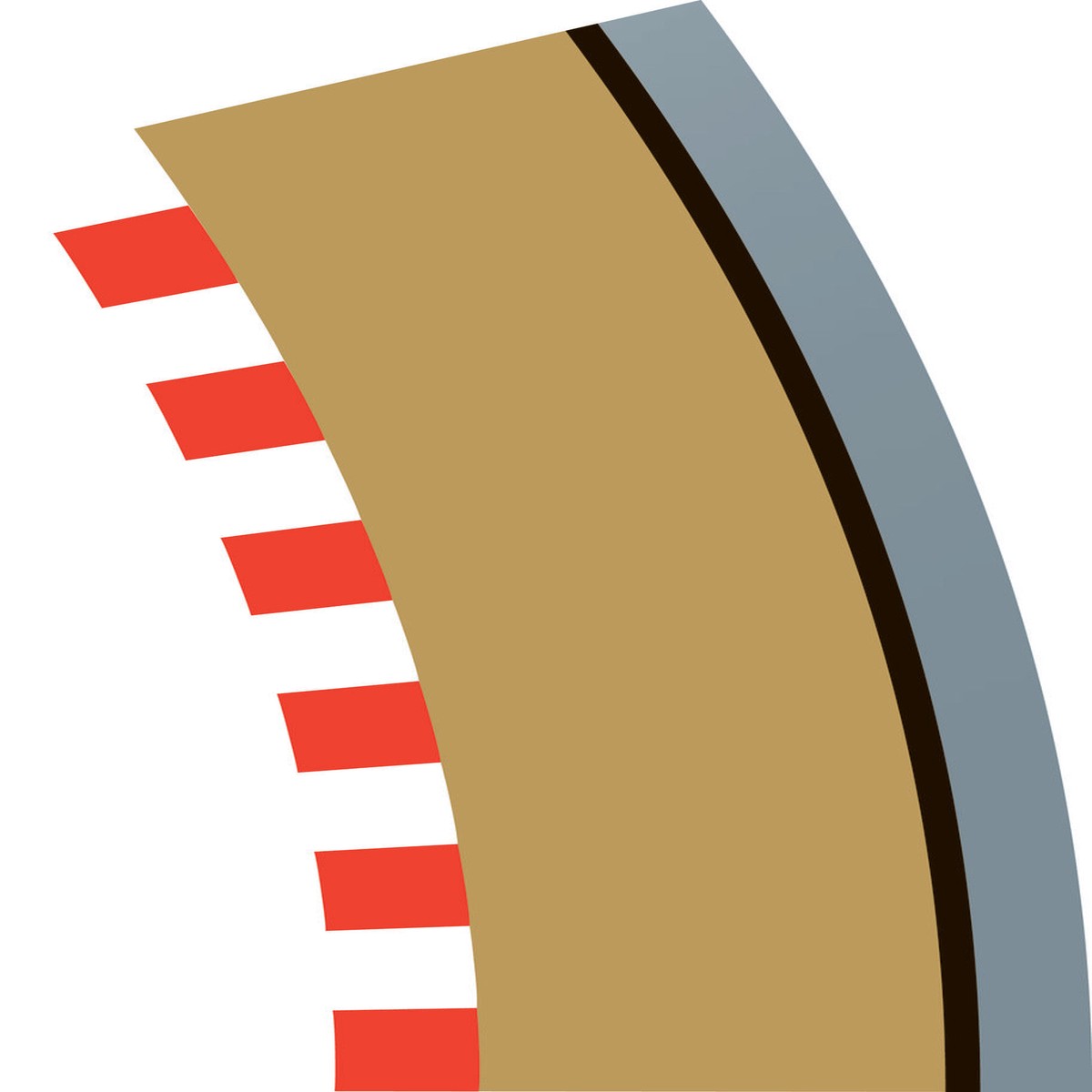 Scalextric Radius 2 Curve Outer Borders 22.5 x 4