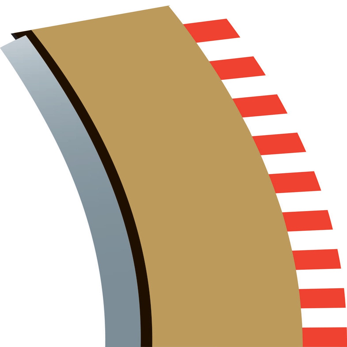 Scalextric Radius 4 Curve Inner Borders 22.5 x 4