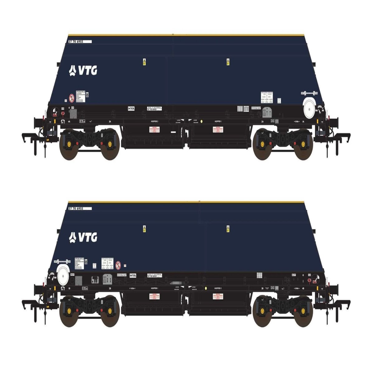 Accurascale Cutdown HYA ex-Biomass - Blue/Black with VTG branding - Twin Pack 1