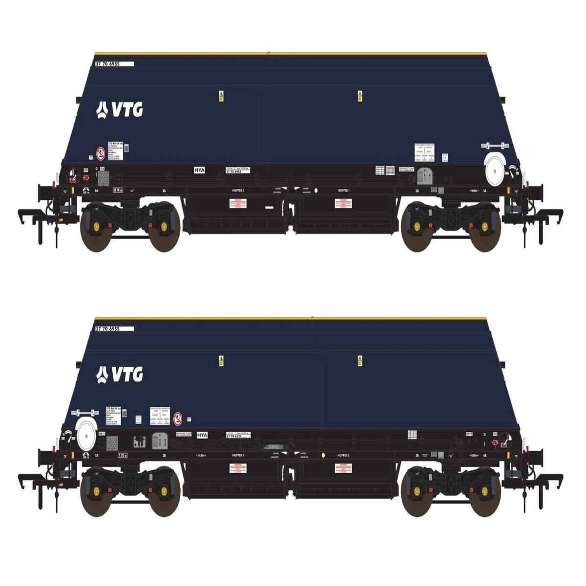 Accurascale Cutdown HYA ex-Biomass - Blue/Black with VTG branding - Twin Pack 3