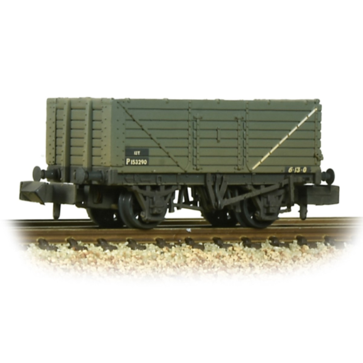 Graham Farish 377-078C 7 Plank Wagon End Door BR Grey (Early)